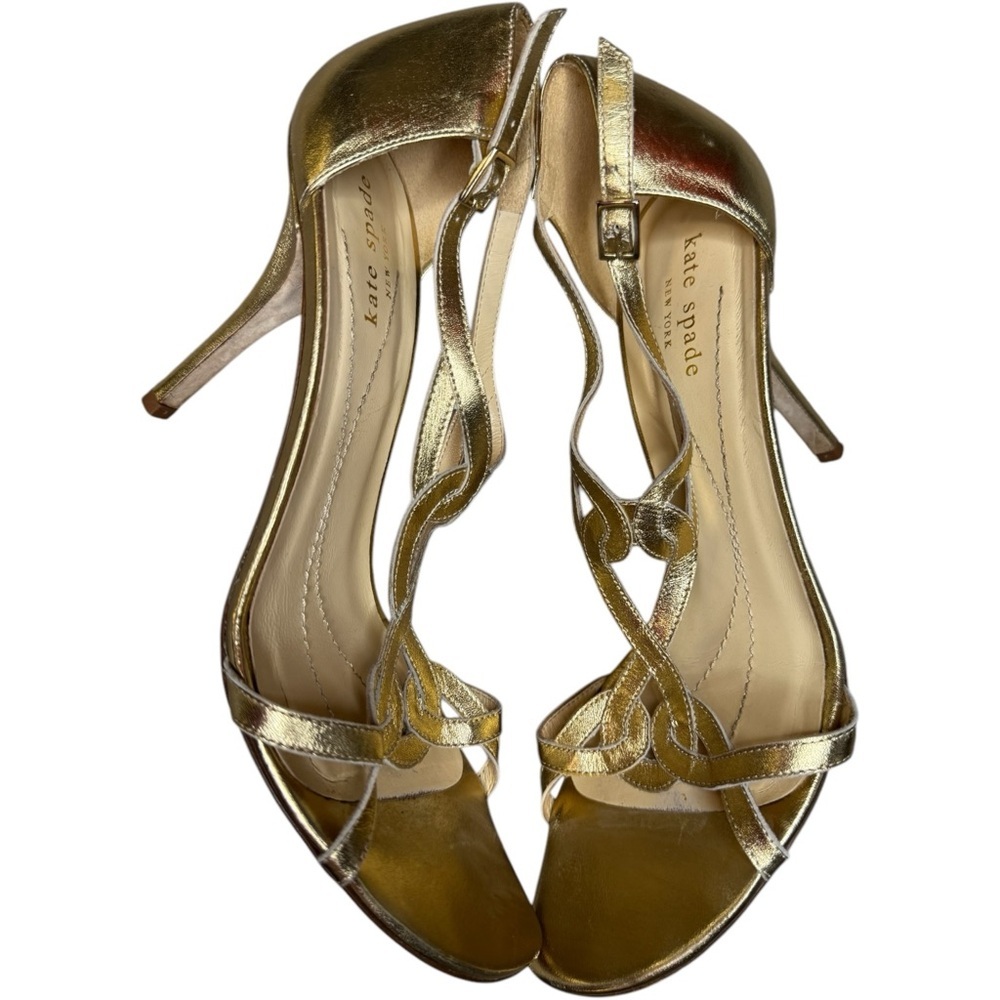 Kate Spade Gold Strappy Heels